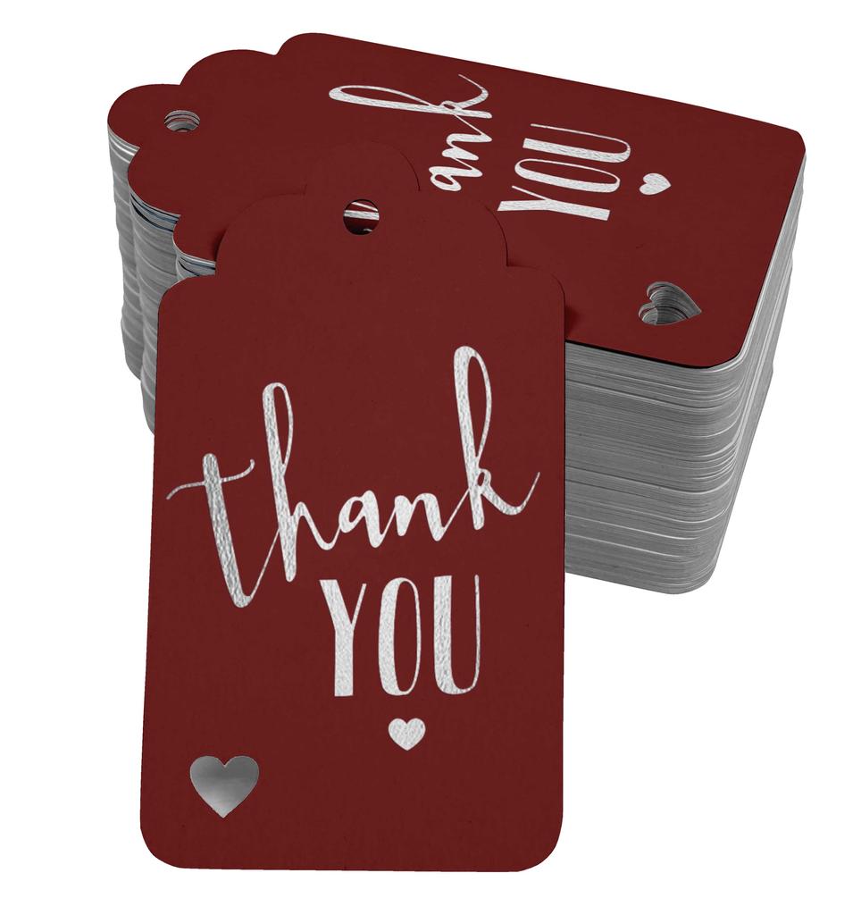 Inkdotpot ThankYou Bridal Shower-Baby Shower-Retirement-Wedding-Birthday Bottle Tag Real Gold Foil Favor Hang Tags Pack Of