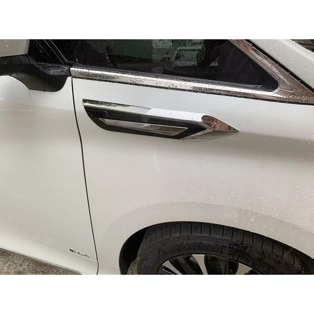 RUIQ Toyota New 40 Series Exterior Chrome Plated Fender Garnish Side Dummy Duct Air Duct Euro Duct Outside Side Door Bezel Frame Sameera Designed