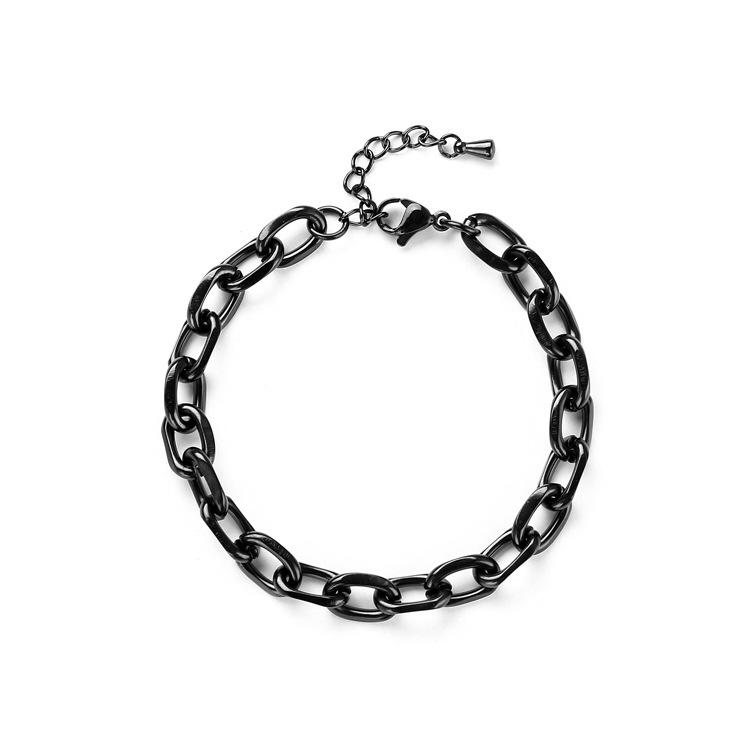 

Men s Waterproof Black-Plated Stainless Steel Cross Chain Bracelet серебряный