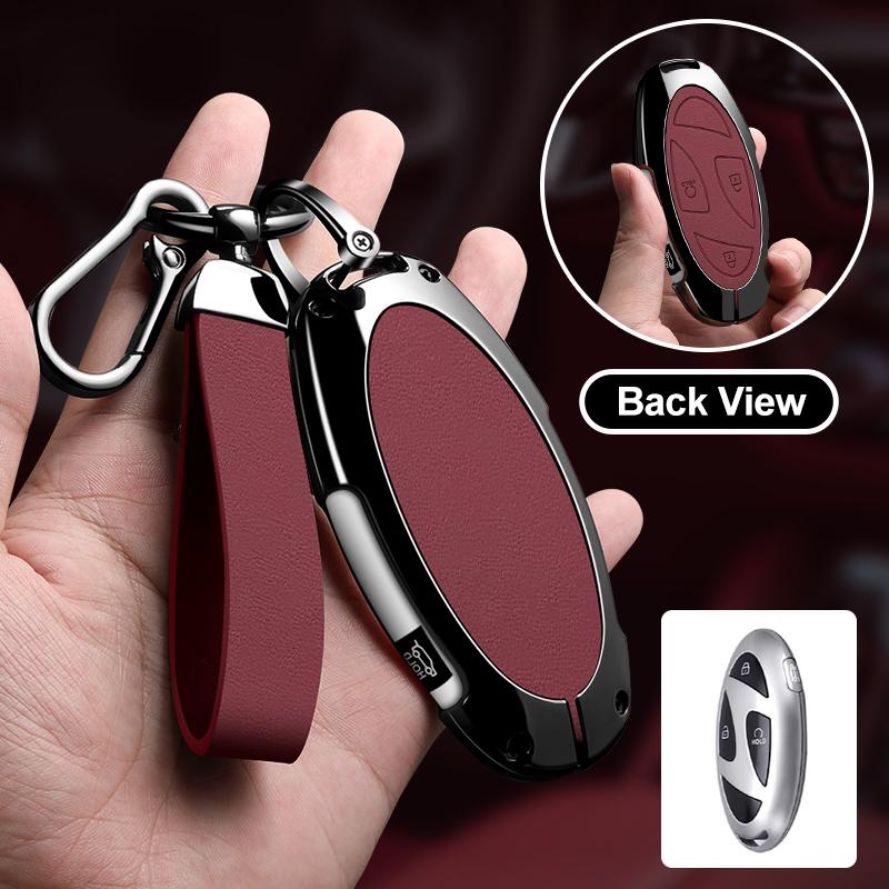 Car Key Case Cover Protect Shell Keyring Pendant For Hyundai Santa Fe   Sonata Grandeur Staria Kona Ioniq Tucson Elantra