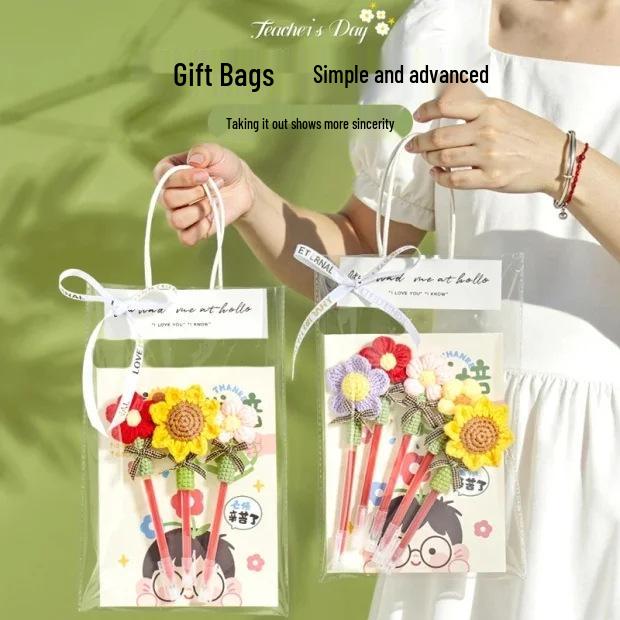 Teacher's Day Gift: High-End Red Pen & Bouquet Set - 2025 New Style for Female Teachers, includes Newcomer Discount!