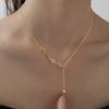 Pretty 18k Gold Necklace Niche Stars Hollow Long Tassel Choker Necklaces Ladies Jewelry for Cheap Price ALN2601001595