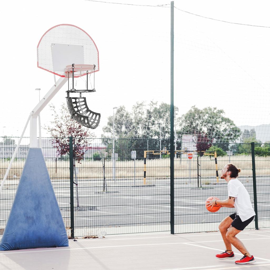 Basketball return, Adjustable Height, Black