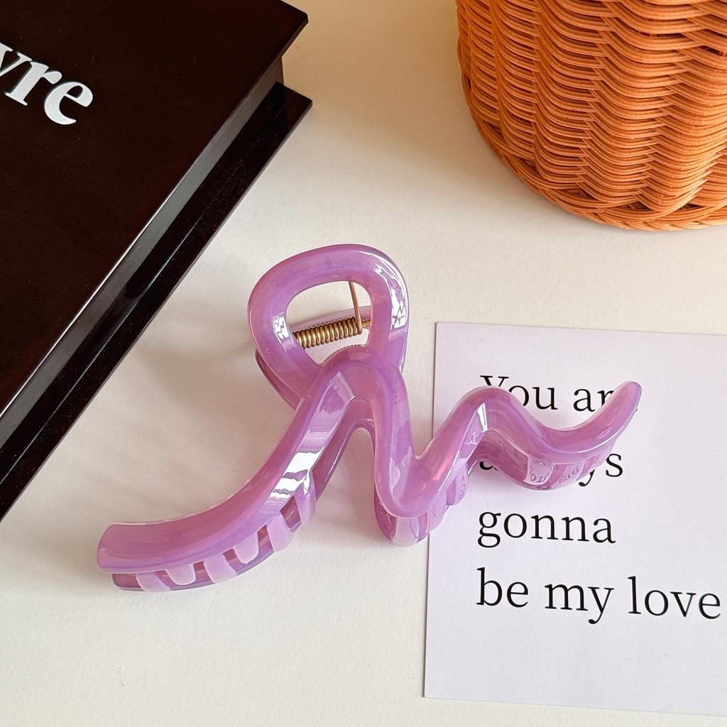 Stilvoller Großer Wellen-Haarclip für Damen Vielseitiges Design Perfekt für Dickes Haar In Mehreren Farben