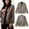 Autumn New Arrival Fashion Wind Foreign Trade Women's Clothing Fashion Simple Leopard Print Street Fashion Zipper Loose Jacket Coat