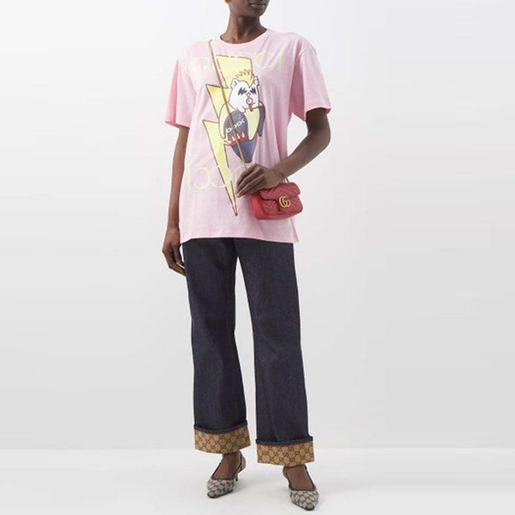 Gucci Love Parade T Shirt Women's Pink 615044-XJD8Z-5904