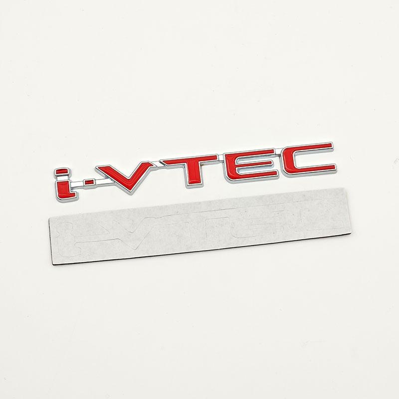 3D Metal i-VTEC VTEC Logo Car Rear Trunk Sticker Fender Side Badge Emblem for Honda Civic Accord Odyssey Spirior Fit CRV SUV