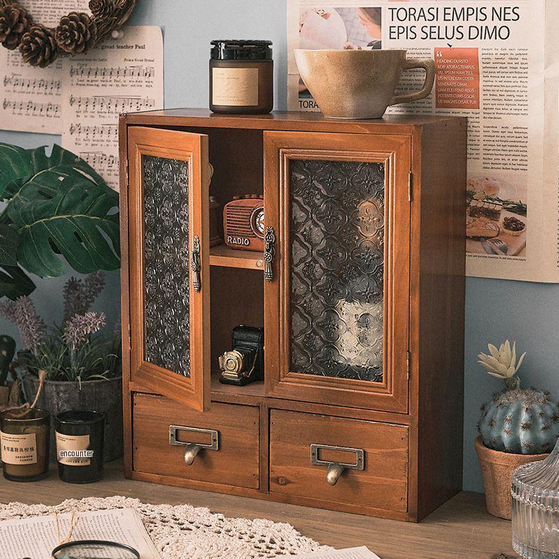 Solid Wood Multi-Layer Desktop Organizer: Office Desk & Cosmetics Storage Rack for Clutter-Free Spaces