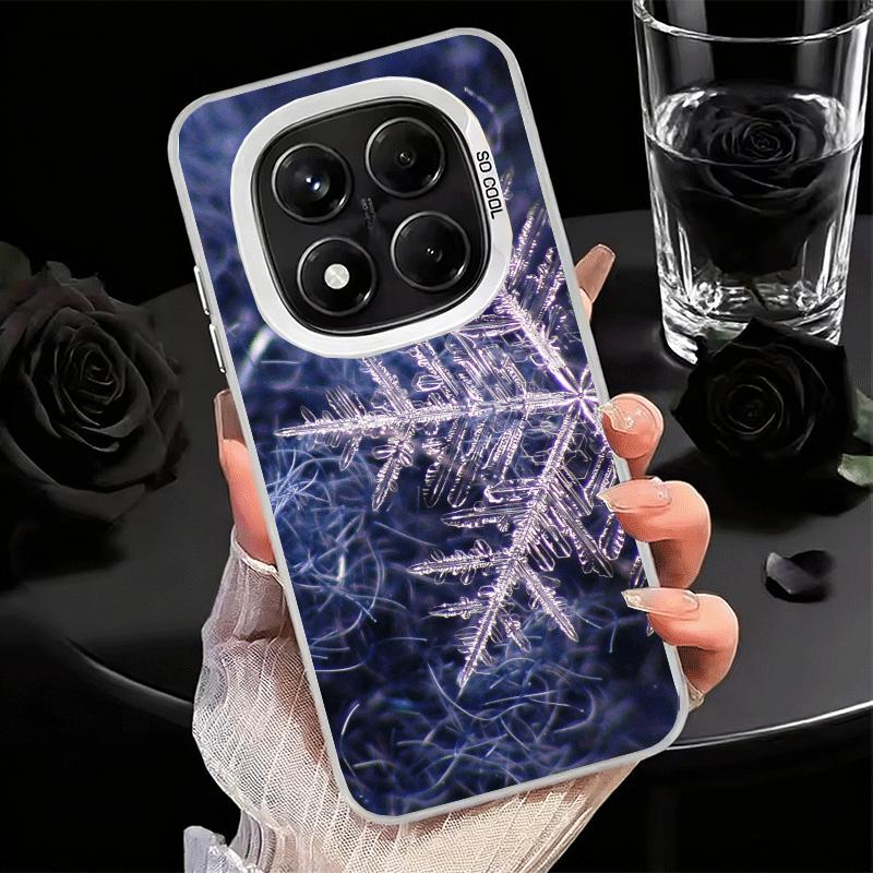Snow Snowflake Winter Cold Shockproof Phone Case for Xiaomi Redmi Note 15 14 13 12 Pro Plus 11 11S 11T 5G Cover Anti Fall Fundas
