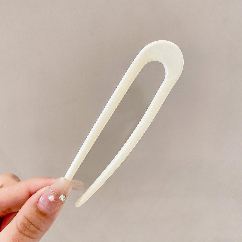 Elegant U-Shaped Chinese Hairpin: Women's Bun Tool, Decorative Insert Comb, Premium Hair Accessory