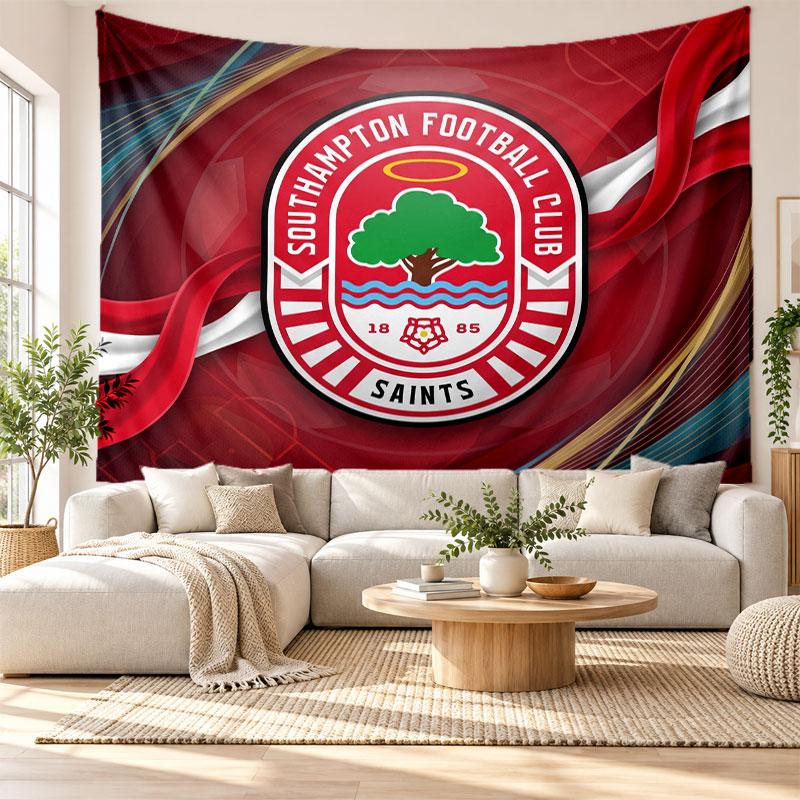 Southampton Football Wall Tapestry, Soft Fabric Wall Hanging, Decorative Backdrop For Bedroom Home Wall Art