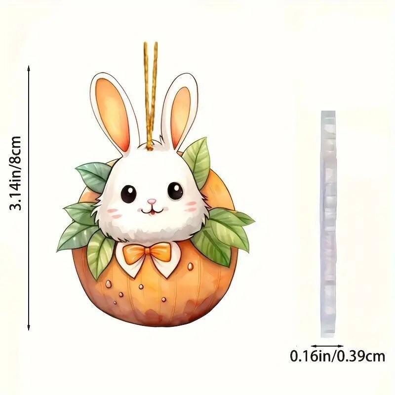 

Очаровательный акриловый кролик, украшение для автомобиля, милый брелок-подвеска для сумки, декоративный аксессуар