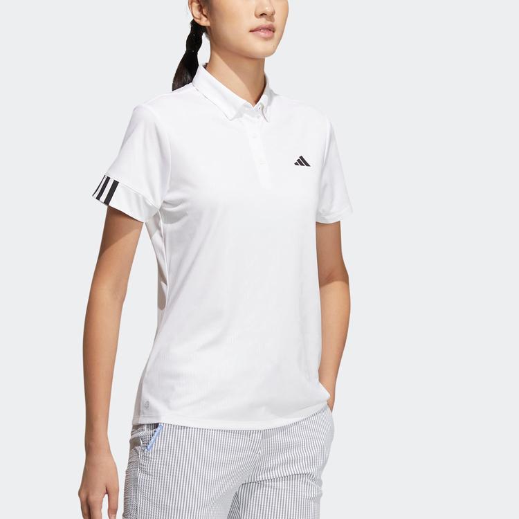 Adidas Sports Short Sleeve Polo Shirt Women tops White HS6994