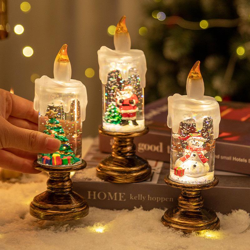 Cross-border Christmas Snowflake Candle and Crystal Ball Lights - Creative Christmas Gifts