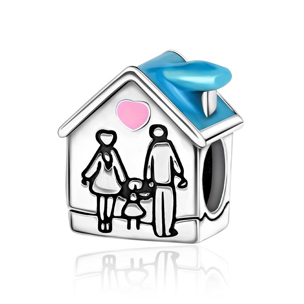 Boutique Copper Heart Beads Double Mom & Kids Split Dangle Charm Fits Necklace Diy Mother'S Day Gift Jewelry Making