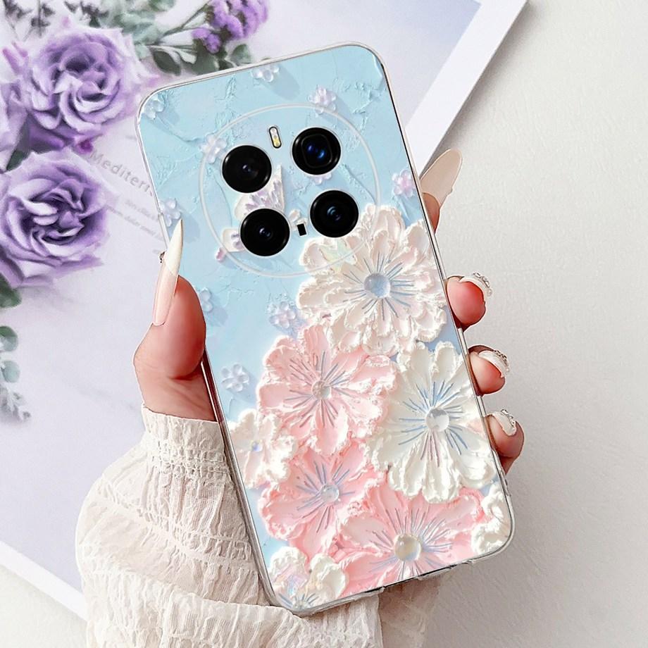 For Honor Magic 7 Pro Phone Case Magic7 Magic 6 Lite 5 Lite Back Cover Girly Fashion Flower Butterfly Paintong Soft TPU Bumper