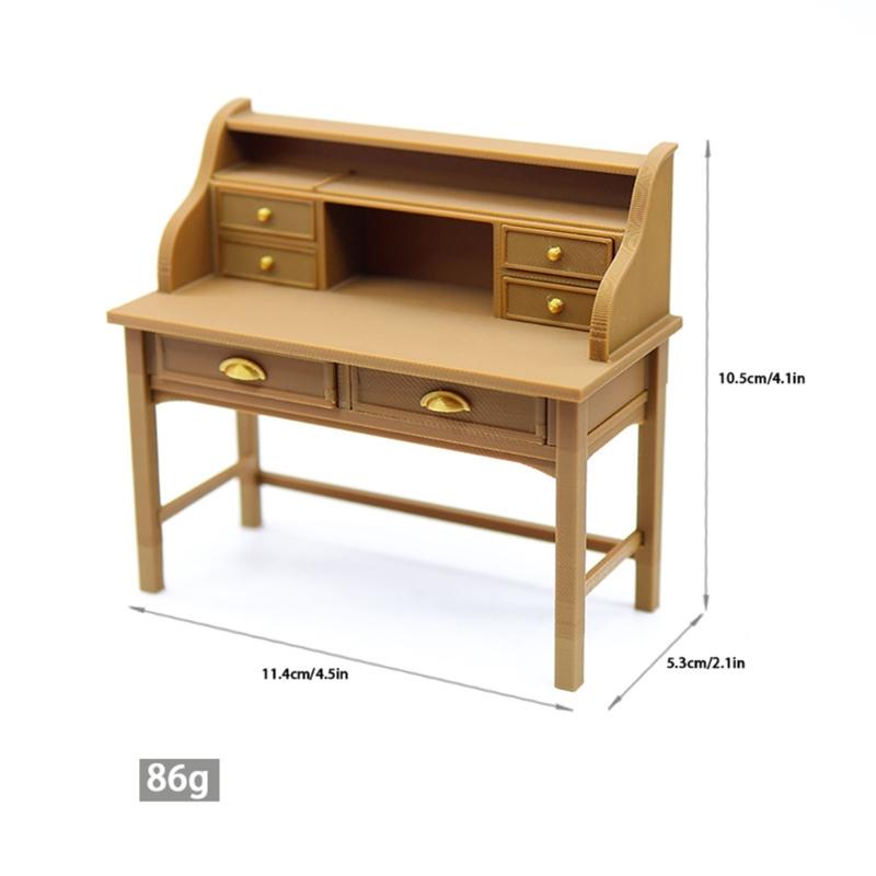 Miniature Study Table 1/12 Scale Dollhouses Accessory High Detail Long Lasting Modelers Creative Scene Prop