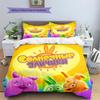 Happy Rabbit  Pattern Bedding Quilt Set  Home Decoration  Gift (1 * Duvet Cover + 2 * Pillowcase  Without Core)