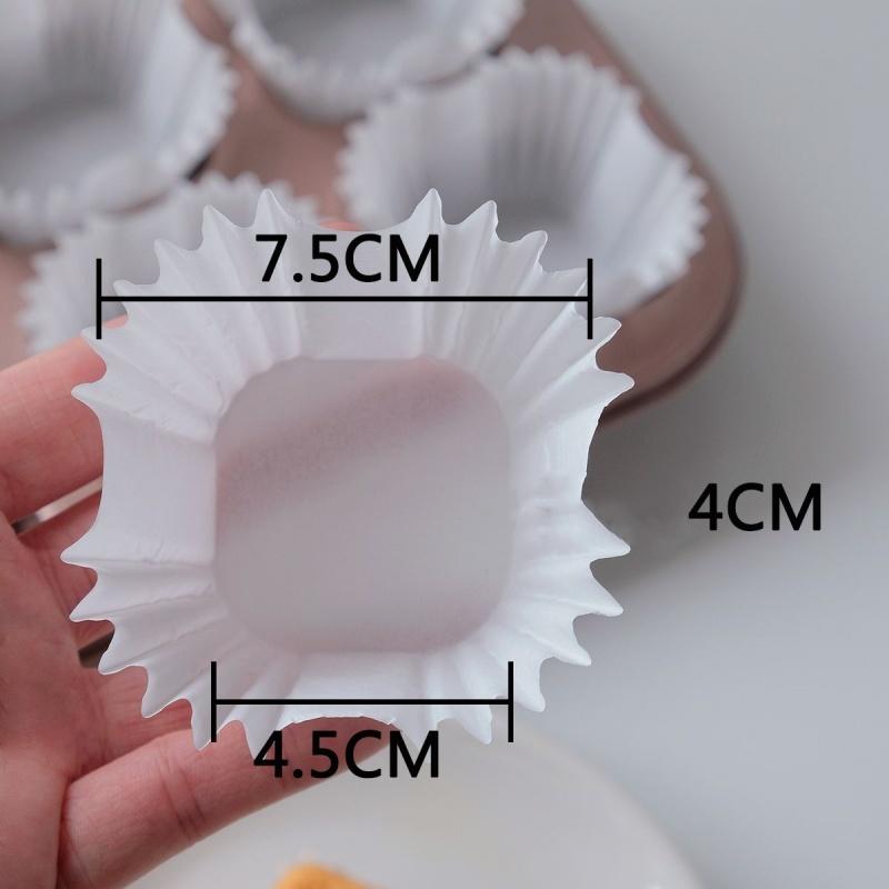 Coppette Quadrate per Cupcake di Grado Alimentare Muffin Linner Baking Cups Brownie Pan Liners Carta per Matrimonio Compleanno Party Supplies