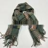 Korean Style Plaid Tassel Scarf – Winter Student Shawl & Warm Bib