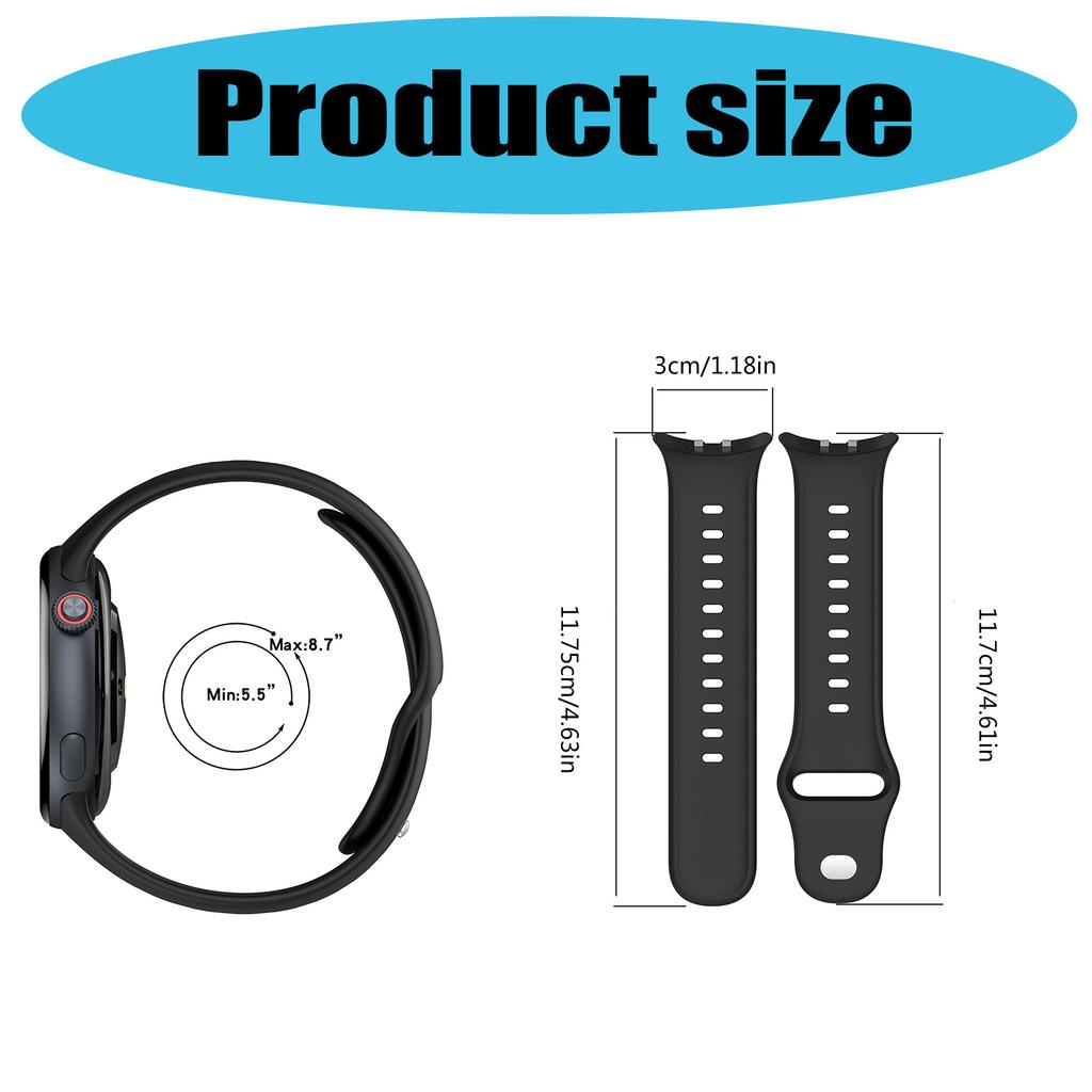 Sporty Silicone Straps Washable Bracelets Waterproof Belt For Watch 5 Fitness Device Wristband Easy Releases Mechanism