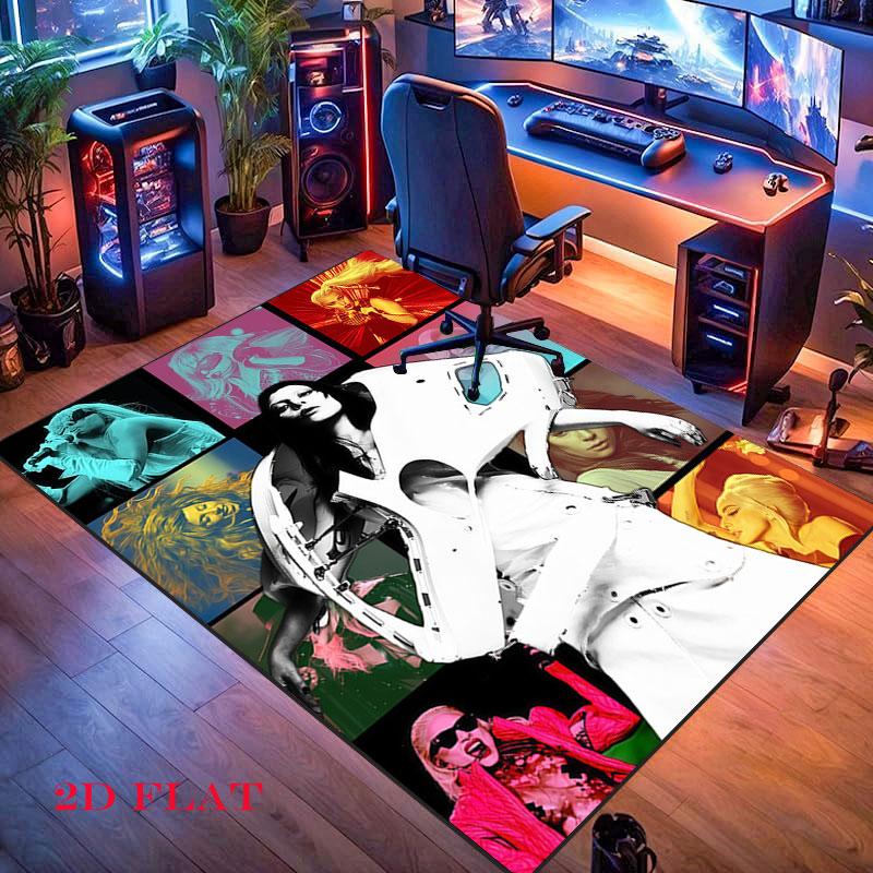 Lady Gaga Bold Carpet Rug for Living Room Bedroom Home Sofa Decoration,Kids play Nonslip Floor Mat
