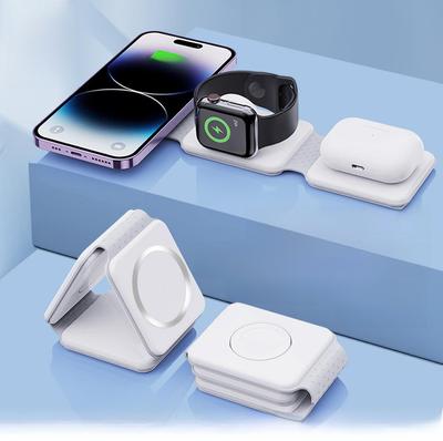 Foldable Magnetic Wireless Charger for Apple Devices - 3-in-1 Fast Charging