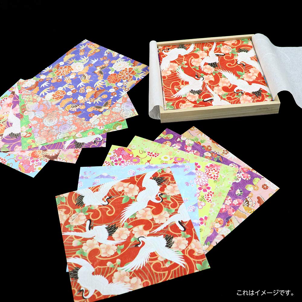 Kamiiso Made in Chiyogami Beautiful Washi Floral Paulownia 17 x 17 x cm Sangyo, Japan, Paper, Kimono, Paper, Chiyogami, Design, Luxurious, Wood,