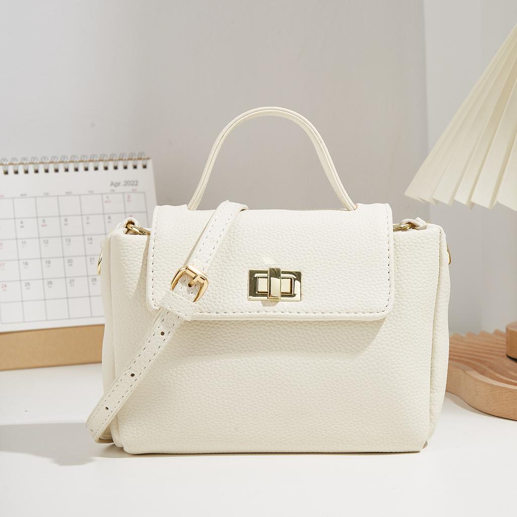 Monochromatic Textured Shoulder Bag for Women Small Square Bag Female Bag New