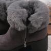 Fluffy Fur High Heel Ankle Boots with Platform Women 2025 Winter Thick Bottom Furry Snow Boots Warm Short Plush Woman's Shoes