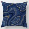 Marble Geometric Small Fresh Blue Sofa Cushion Cover Modern Decor Pillowcase  Home ,(3)