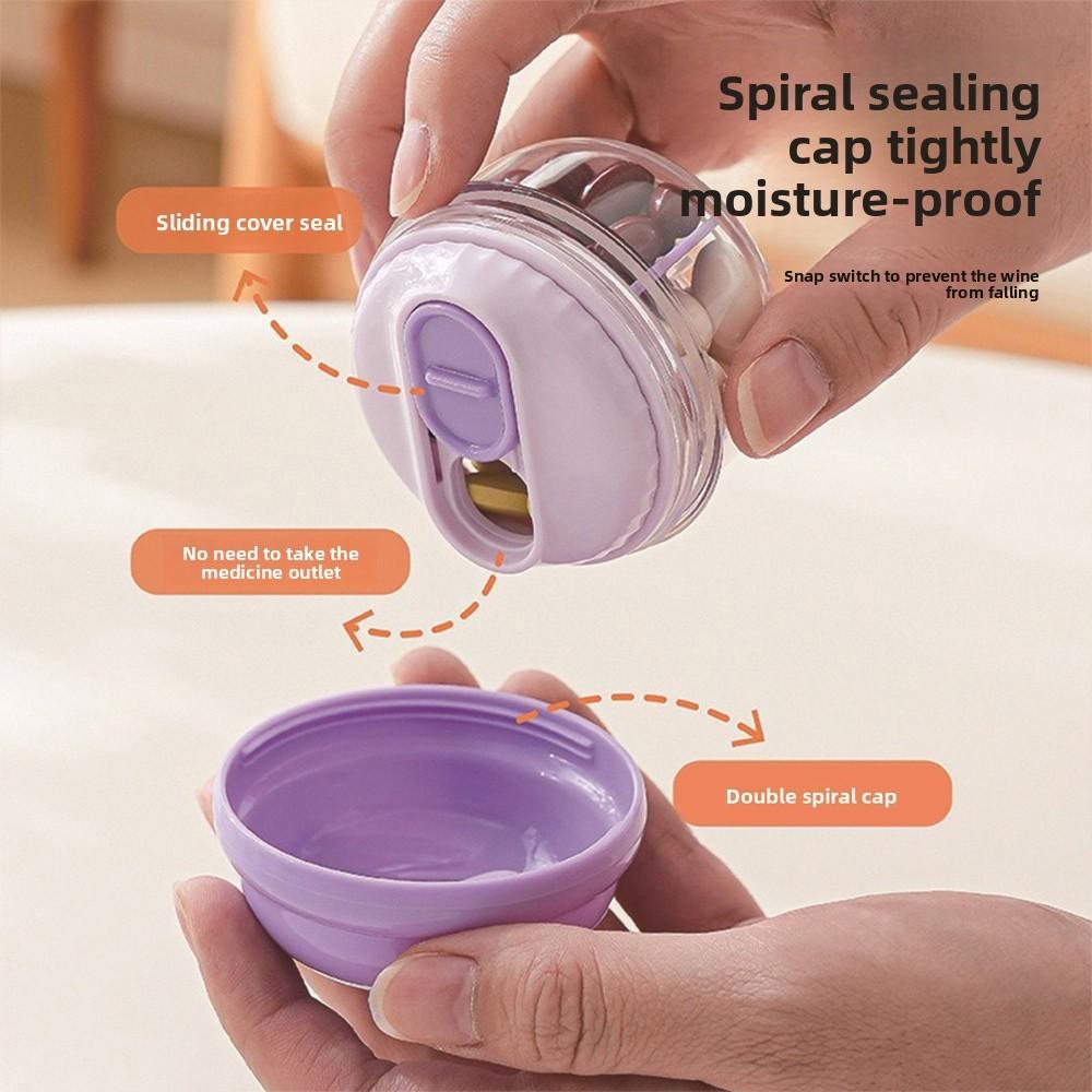 New Mini Pill Storage Box Moisture-proof Four-compartment Portable Pill Box Transparent Pill Dispensing Box Pill Storage