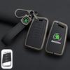 Leather Car Remote Key Case Full Cover Protector Holder Shell Fob For Skoda Superb A7 Kodiaq Octavia A7 A8 Keychain Accessories  HJ1
