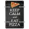 Vintage Metal Tin Sign Pizza Party Wall Decor Retro Kitchen Cafe Bar Home Plaque