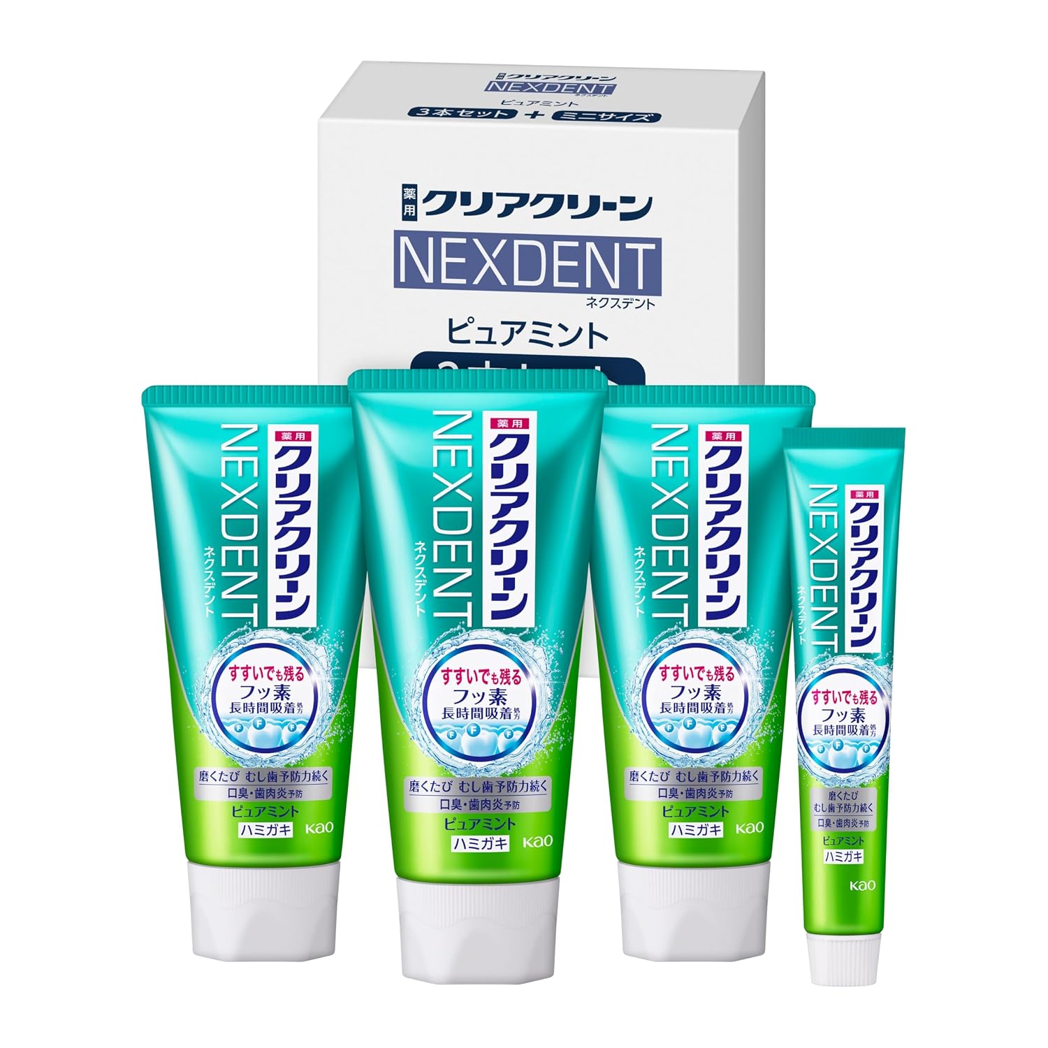 Clear Clean Nexdent 120g x 3 pieces + toothpaste included quasi-drug