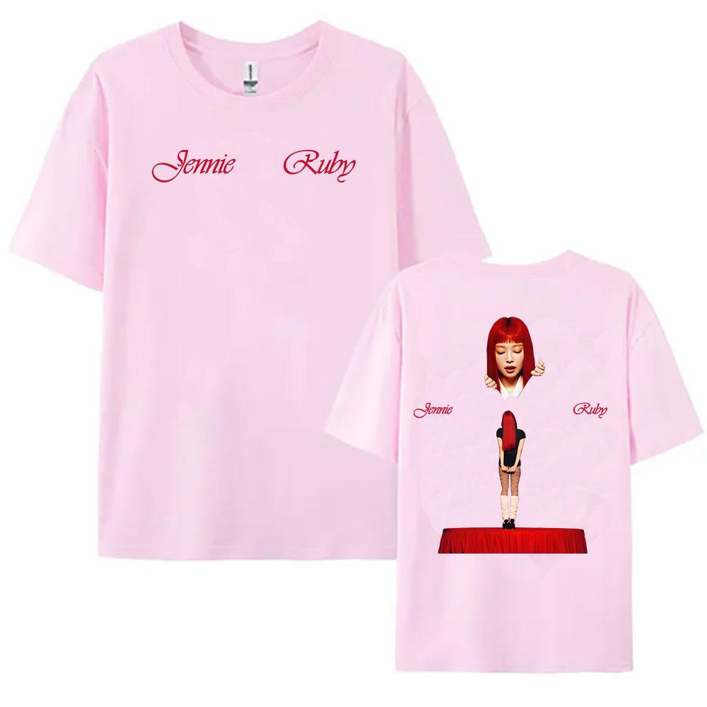 Jennie Ruby První studiové album Merch Tričko Kim Mantra od Jennie Tričko Bavlna Vysoká kvalita Volná trička Letní Pánské Dámské Košile