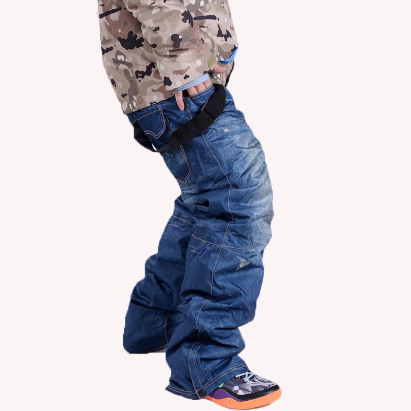 Snowboard Pants Suspenders Denim Ski 