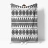 Black  White Geometric Pattern Throw Blanket Small Throw Blanket Sofa Bed Cover Bedspread Decorative Throw Blanket