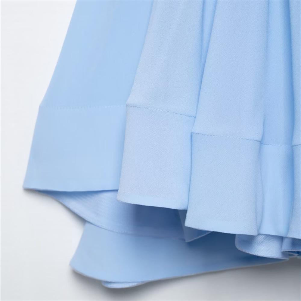 2025 Spring/Summer Women's Sweet Backless V-Neck Spaghetti Strap Swing Dress