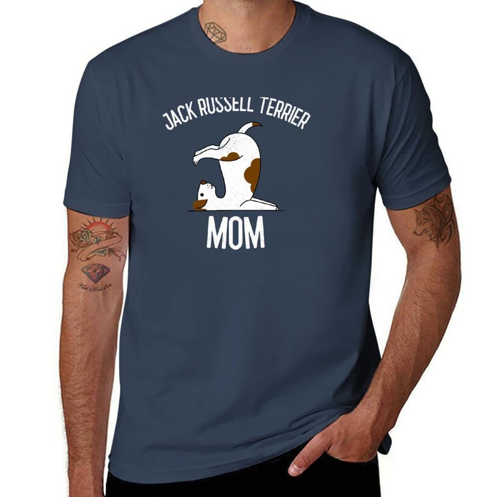Jack Russell Terrier Mom Dog Lover Gift TShirt Plus Size Loose Short Sleeve Top