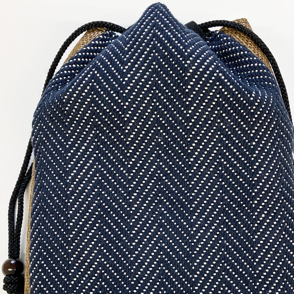 Kimono Herringbone Shingen Bag for with Small Item Drawstring Made in for Shingen Day [Kyoto Yuzen] Men, Gusset, Case, Bag, Japan, Jinbei, Yukata,