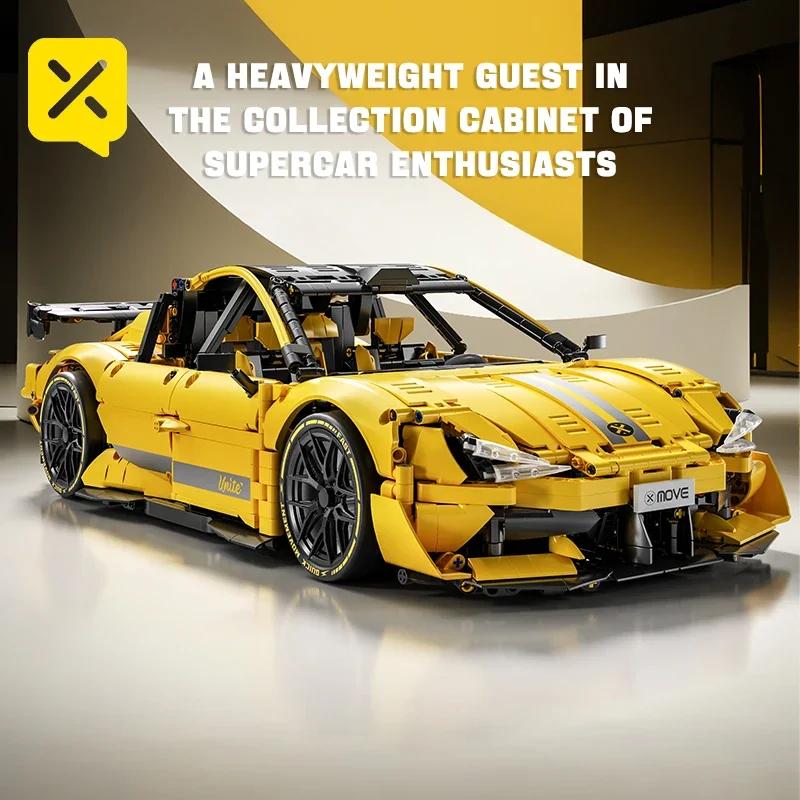 ToylinX 2143 PCS Racing Car Building Blocks Set 1:10 Scale Sports Vehicle Bricks Model Kit Adults Toys for Boys Birthday Gifts