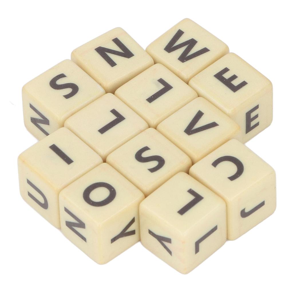 Game Crossword English 12 With Letter Dices Plastic Travel Scrabble Game With Storage Case For