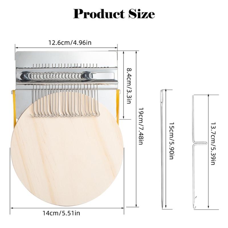 Portable Knitting Machine 21 Peg Knitting Tool For Handmade Bag Sock Hat Craft, Bracelets Necklaces Making