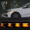 POPMOTORZ LED Side Marker Lights for Honda Civic Series Type Front Fender Flowing LED Turn Signals with Sequential and Daytime Running Set of 2