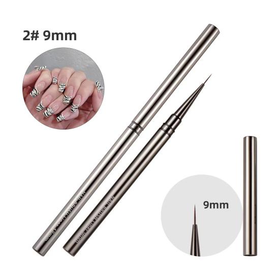 Nail Art Pen 6/9/12/15/18MM Non-slip Liner Brush Gel Nail Painting Art Design Pen Long Lines Thin Details Fine Drawing Nail Dotting Painting Tool