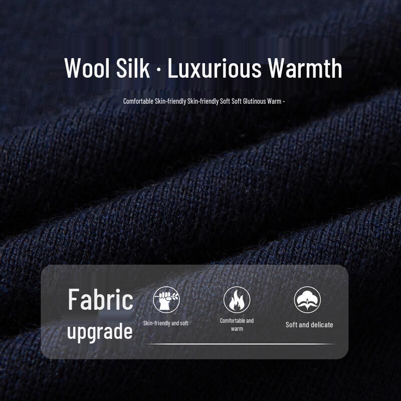 Hodo Men's Warm Wool-Silk Blend V-Neck Cardigan