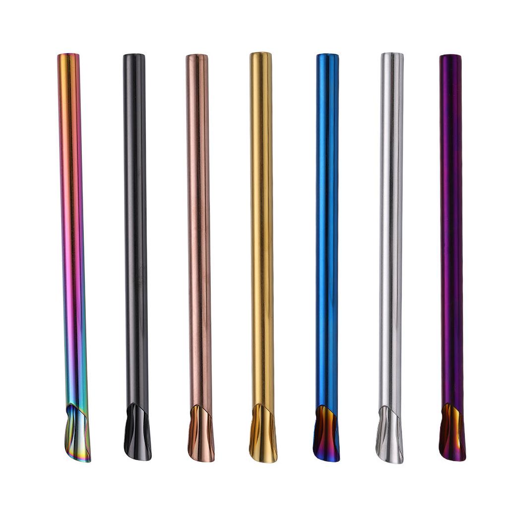 Stainless Steel Color Straw Frappuccino Drink Smoothie Straw Magic Color (Smoothie Tube)