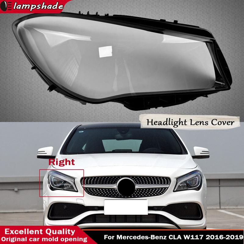 Transparent Plexiglass Lampshade Headlight Shell Headlamp Cover Lamp Shade Lens For Mercedes-Benz CLA W117 2016 2017 2018 2019