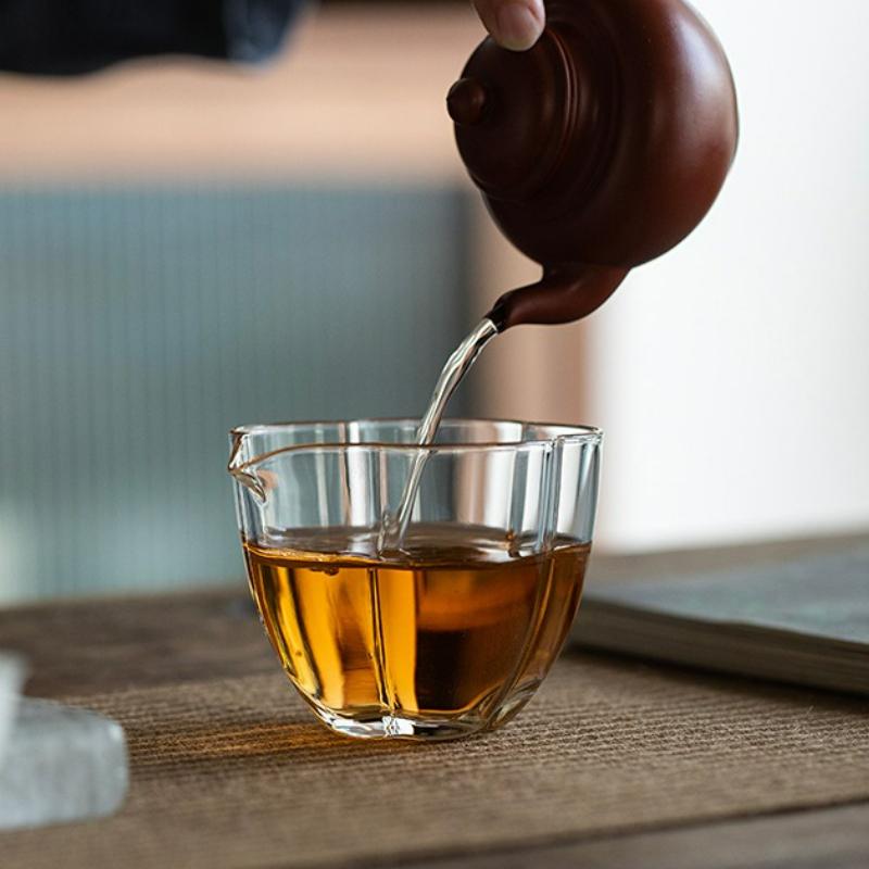Japanese Style High Borosilicate Glass Tea Pitcher Pour Tea Fair Cup Cha Hai Dispenser Household Kung Fu Tea Set  Accessories